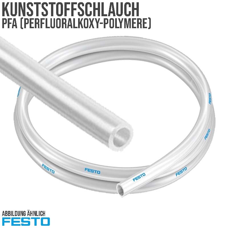 12 x 8,4 mm PFA Kunststoff Pneumatik Druckluft Wasser Schlauch PFAN natur (197065) - PN 16 bar