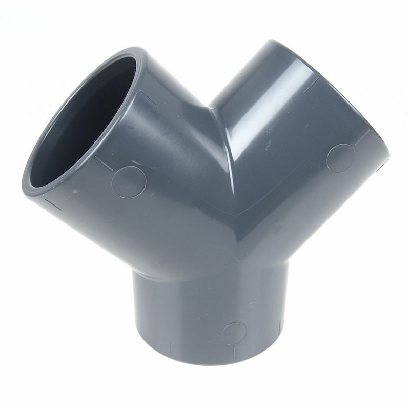 25 mm PVC Klebe Fitting Y-Stück 45° Winkel Muffe Verbinder - PN 10 bar