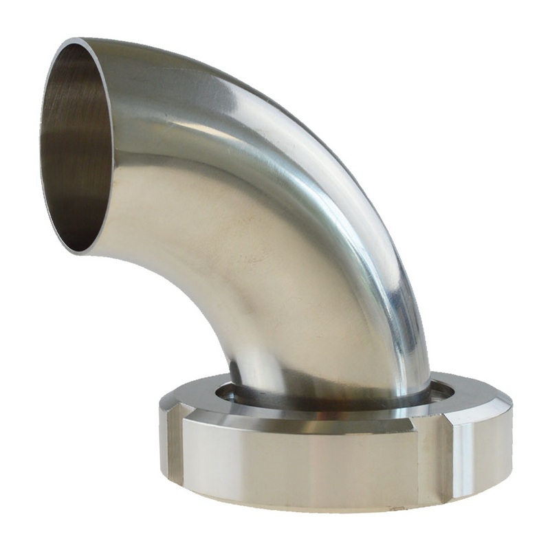 DN 20 Milchrohr Verschraubung DIN 11851 Mutterteil 90° Bogen Kegel Stutzen ÜWM Anschweißende ID x AD 20 x 24 mm - PN 25 bar