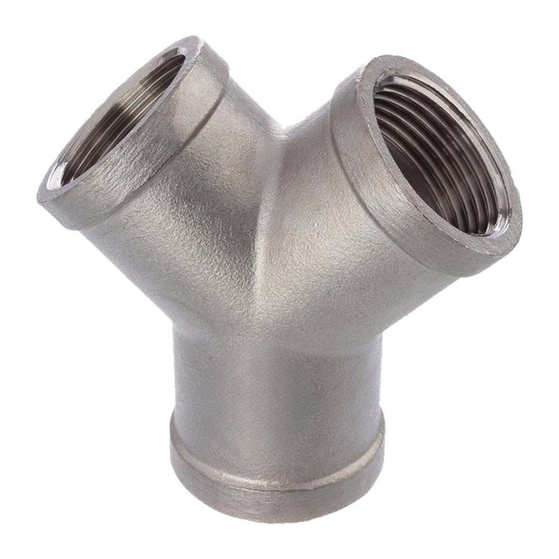 1/4" Edelstahl Fitting V4A AISI 316 Y-Stück 45° Innengewinde IG - PN 16 bar