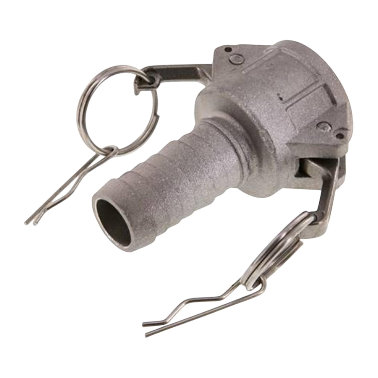 Kamlock Typ E - Vaterteil Aluminium ALU - 119,5 mm Stecker  -> Tülle 103 mm 4" Zoll DN100 - PN 7 bar