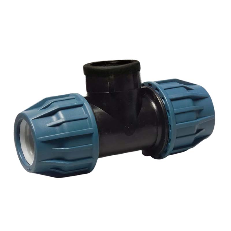 110 mm x 4" PE PP Fitting Klemm Verbinder Verschraubung Rohr T-Stück 90° x IG DVGW - PN 16 bar