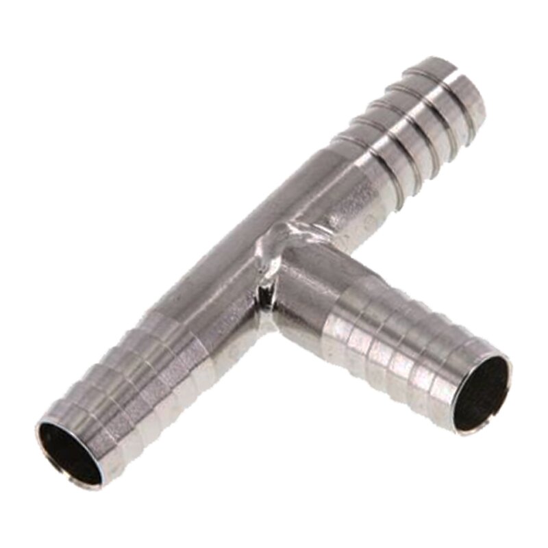 13 mm - 1/2" Zoll T-Stück Schlauch Verbinder Verteiler Tülle Kupplung Reparatur Edelstahl VA 1.4301