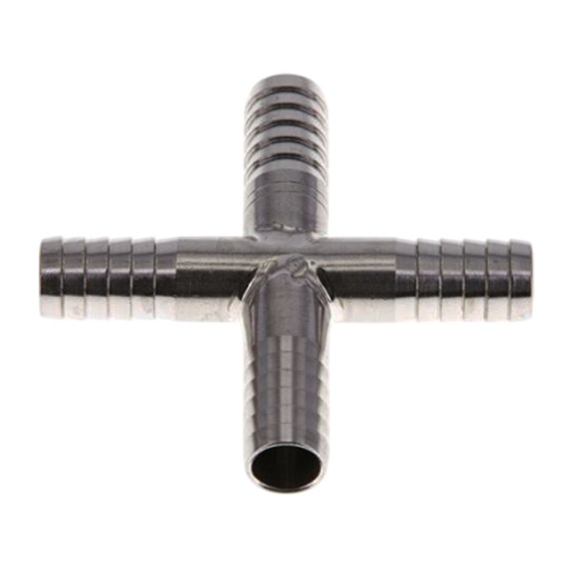 13 mm - 1/2" Zoll Kreuz Schlauch Verbinder Verteiler Tülle Kupplung Reparatur Edelstahl VA 1.4301