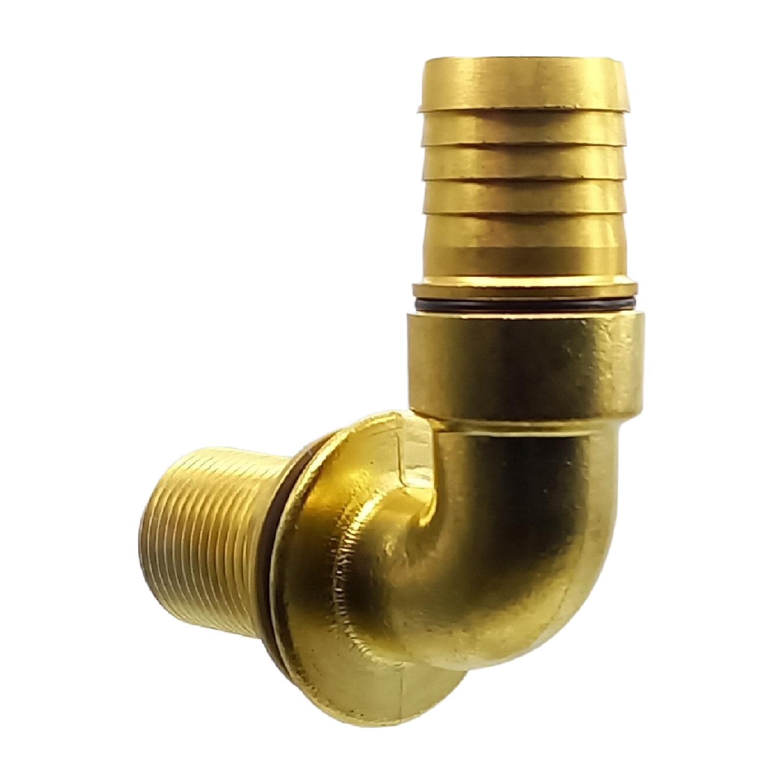 90° Tank Regen Tonnen Durchführung Messing Schlauch Tülle Stutzen 32mm (1 1/4") - Anschuss Set PN 10 bar