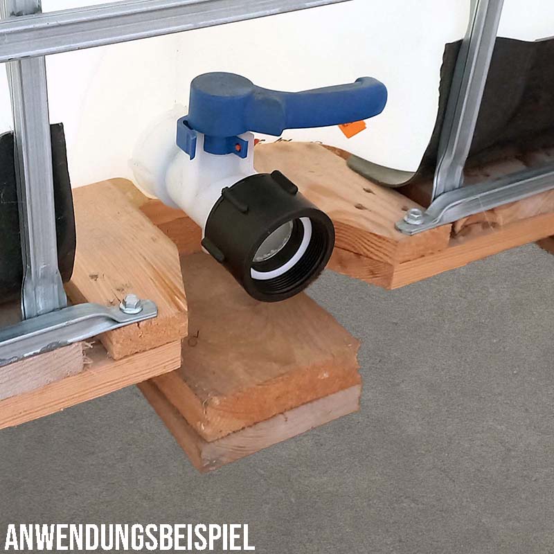S60 x 6 IBC Adapter mit Innengewinde IG 2" Container Fass Tank Zubehör PN10 bar - 10 Stück