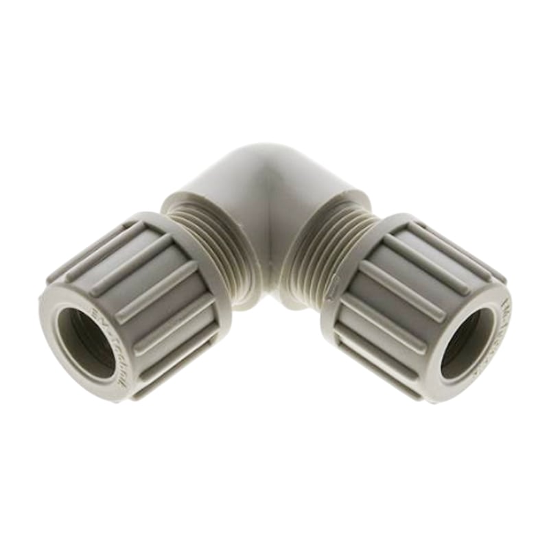 14 x 12 mm Winkel 90° Kupplung PA PP Schlauch Verschraubung Verbinder FDA - PN 10 bar