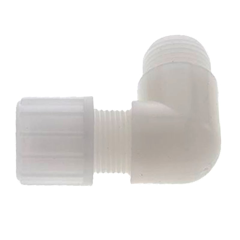 14 x 12 mm x 1/2" Winkel 90° Kupplung Aussengewinde PVDF Verschraubung PA PP Schlauch FDA - PN 10 bar