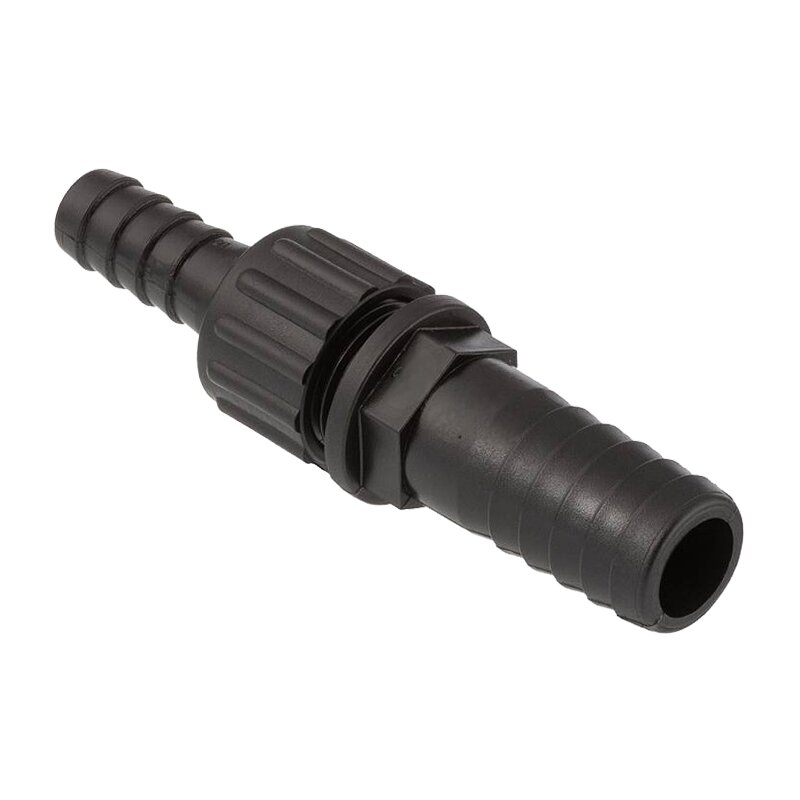 16 x 9 mm Schlauch Verschraubung reduziert 2-fach Stutzen Tülle Pool Teich Garten PP schwarz - PN 6 bar