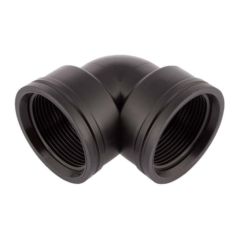 1 1/2 " PP Gewinde Fitting Winkel 90° schwarz Innen x Innengewinde IG Polypropylen - PN 10 bar