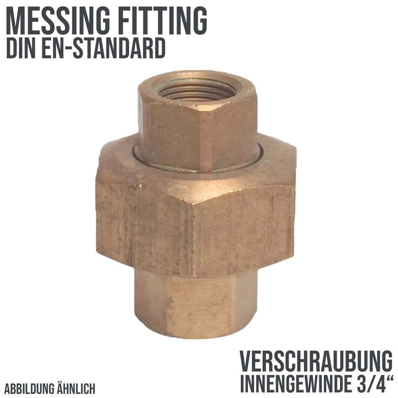 3/4" Verschraubung Nr. 340 Innengewinde IG Messing Fittings PN 40 bar bar