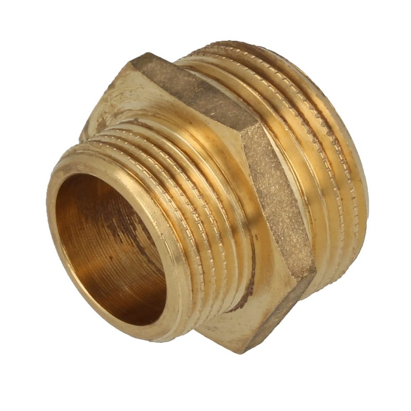 4" x 3" Doppel Nippel Nr. 245 Reduktion Aussen x Aussengewinde AG Messing Fittings PN 10 bar