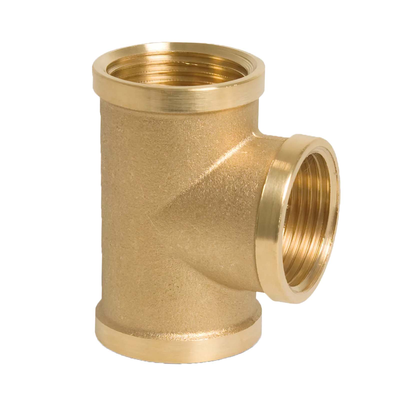 1/4" T-Stück 90° Innen x Innengewinde IG Messing Fittings PN 30 bar