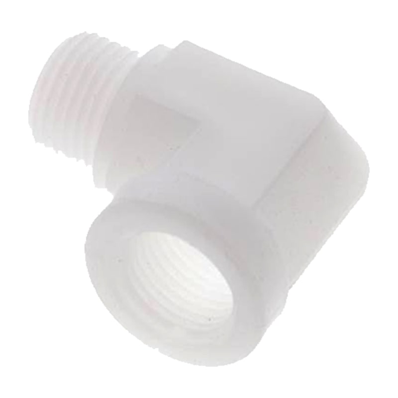 3/4" PP Gewinde Fitting FDA Winkel 90° Innen x Außengewinde Verbinder schwarz - PN 10 bar