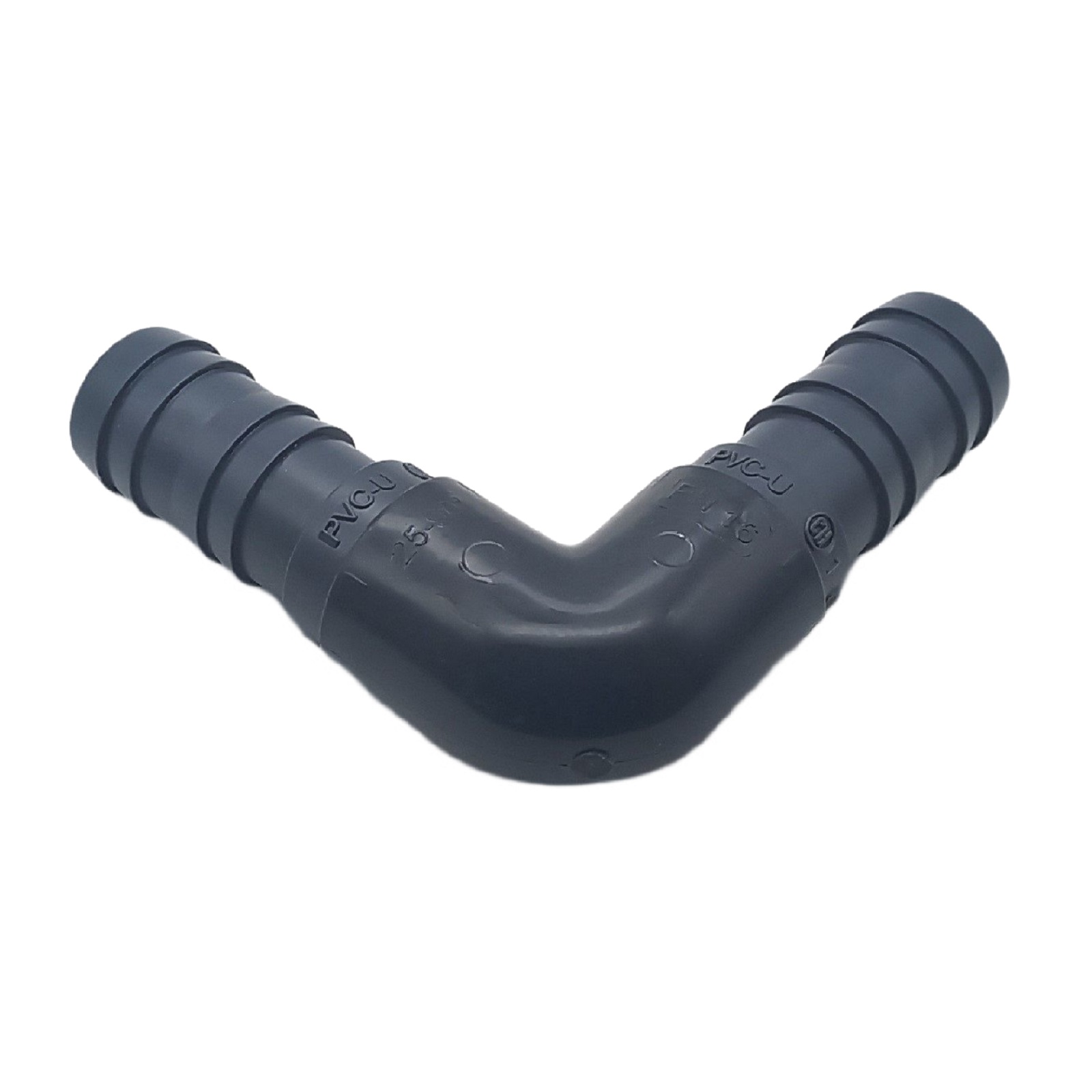 25 mm PVC PROFI Winkel 45° Schlauch Verbinder Stutzen Tülle Pool Teich Garten - PN 10 bar - Montage-Set