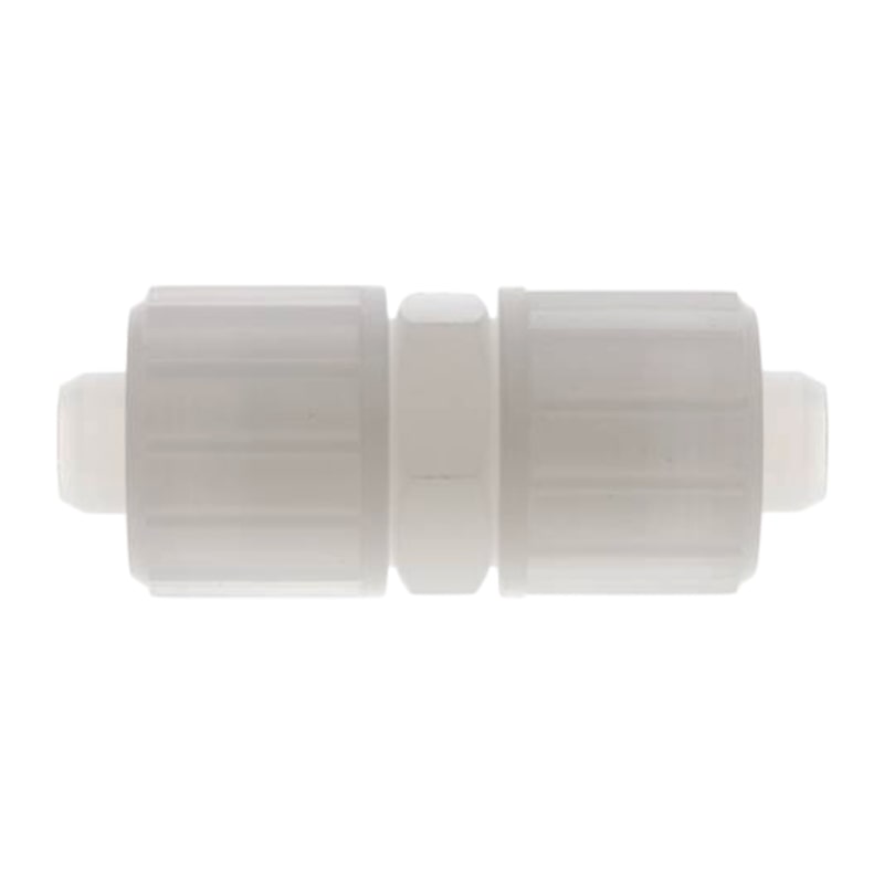 10 x 4 mm Kupplung TX Fitting Gewebe Schlauch Verbinder FDA PVDF weiß - PN 10 bar