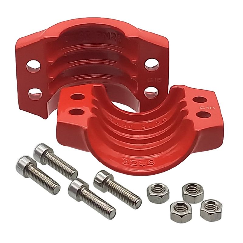 DN 19 Klemmschale Aluminium rot Spannbereich 30 - 33 mm für Schlauch ID x AD 19 x 31 mm - PN 25 bar
