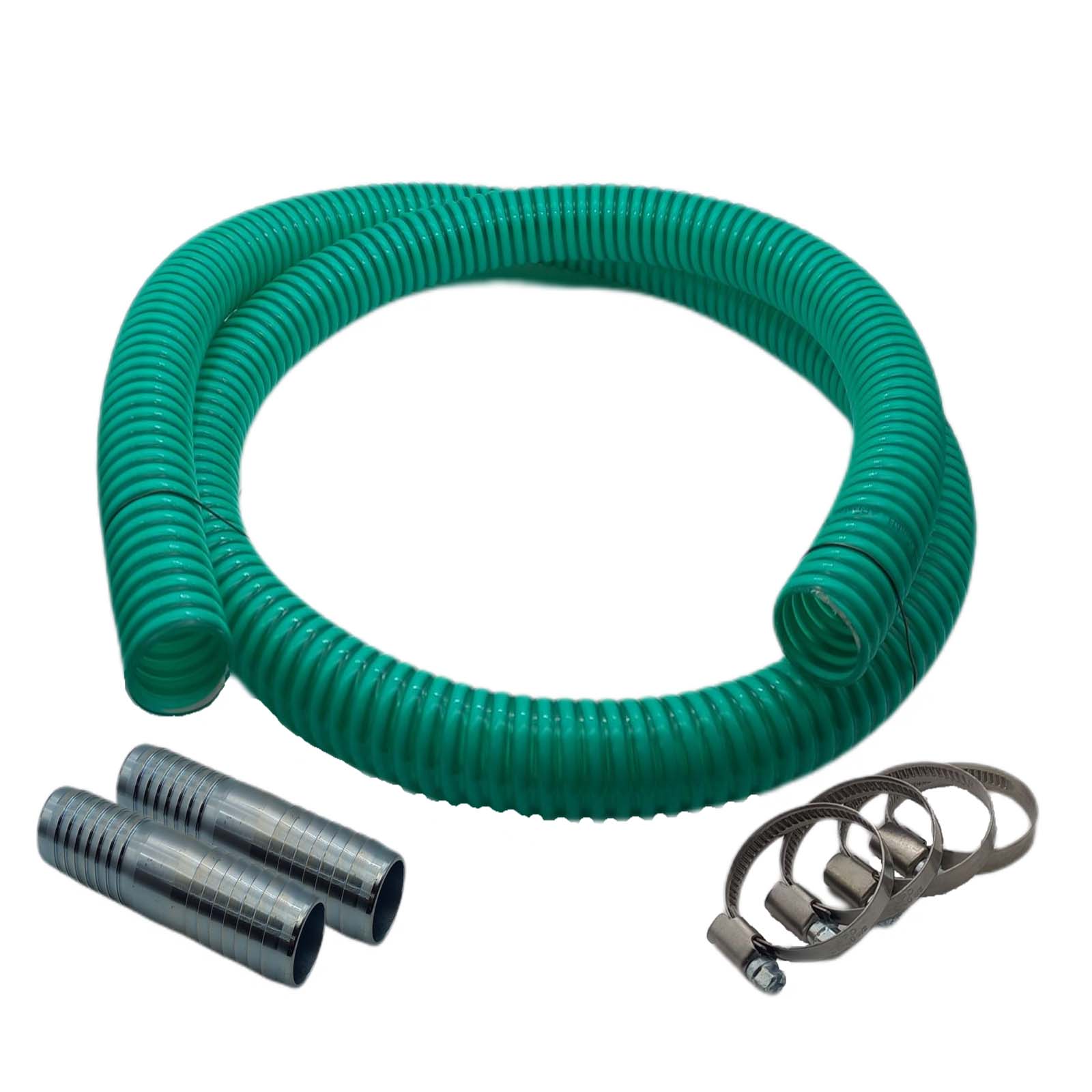 Schlauch Reparatur Set PVC Spiralschlauch grün Verlängerung 32 mm (1 1/4") - 7-teilig