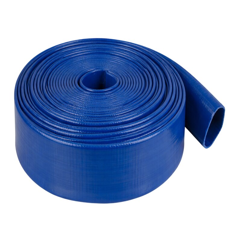 25 mm PVC Flach Schlauch Wasser Entleerung leicht light duty blau PN3 bar - 100 m