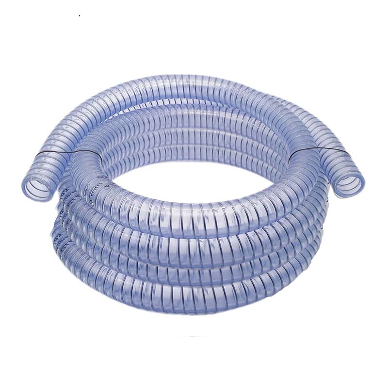 38 mm 1 1/2" Zoll Saug Ansaug Druck Abwasser Pumpen Schlauch Stahlspirale transparent PN 4 bar