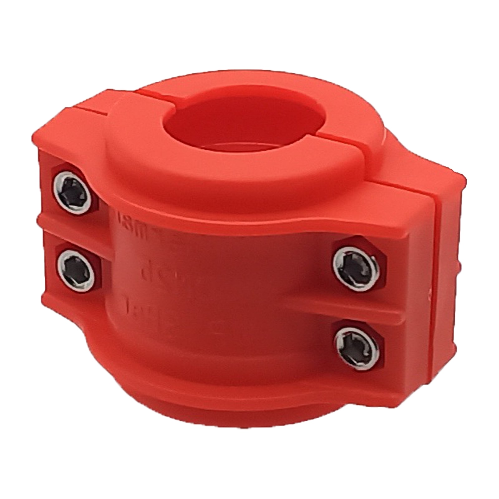 DN 75 Klemmschale Polypropylen PP rot Spannbereich 89 - 93 mm für Schlauch ID x AD 75 x 91 mm - PN 8 bar