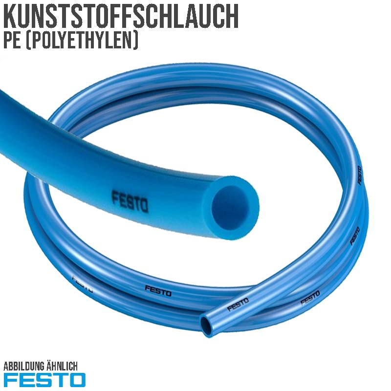 16 x 10,8 mm PE Kunststoff Pneumatik Druckluft Wasser Schlauch PEN blau (551461) - PN 10 bar