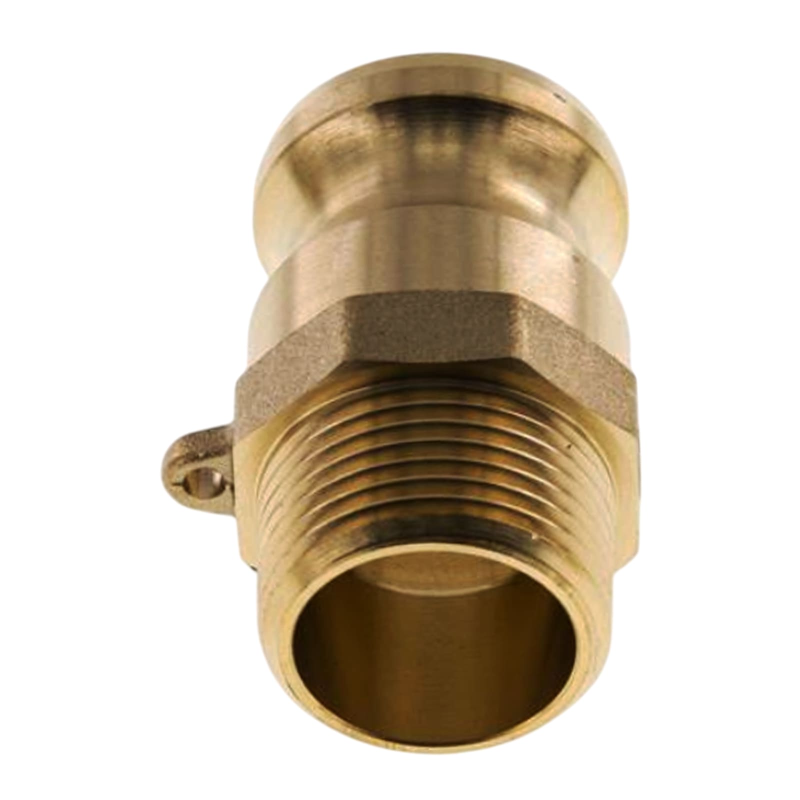 Kamlock Typ F - Vaterteil Messing - 45,5 mm Stecker mit Außengewinde (AG) 1 1/4" Zoll DN 32 - PN 17 bar