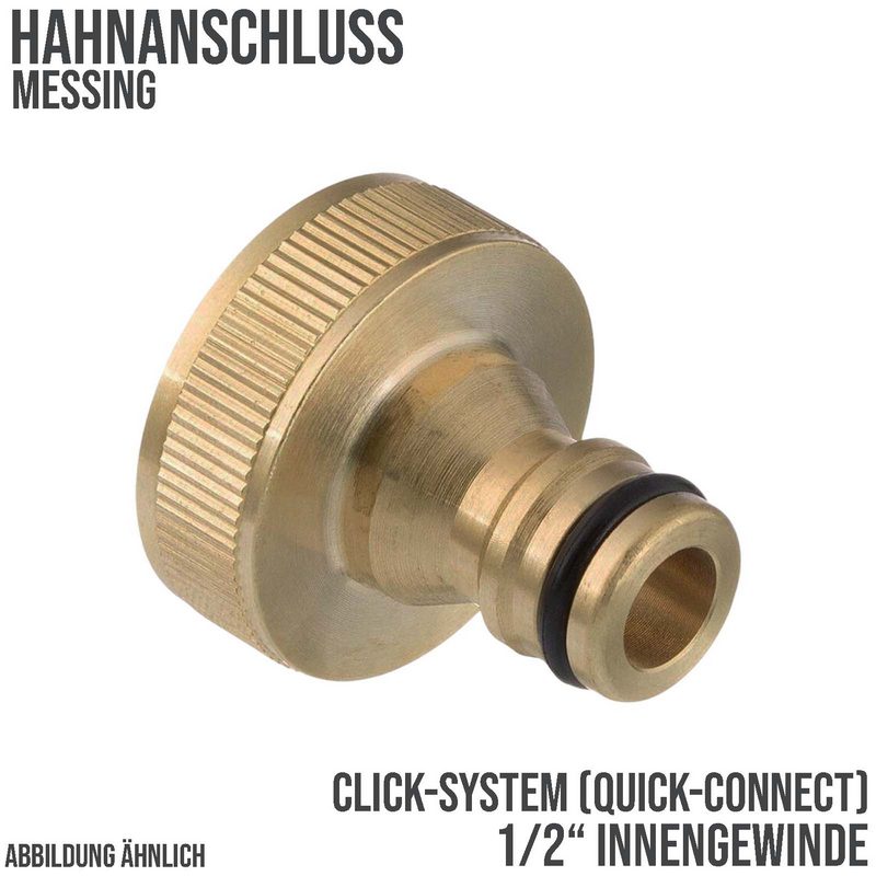 1/2" Hahnanschluss Click-System Quick Connect Innengewinde Messing (Gardena kompatibel)