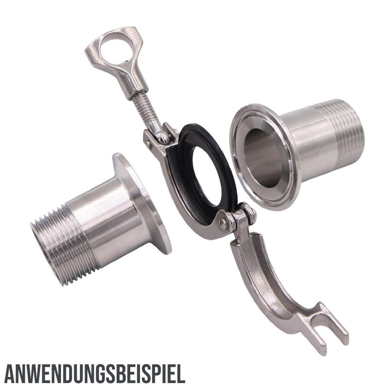 CLAMP Kupplung 45° Bogen 106 mm Schlauch Stutzen Tülle Rillen 76 mm 3" - PN 16 bar