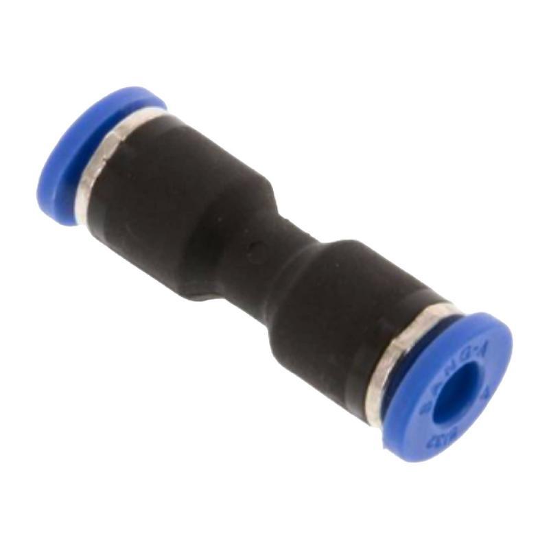 16 mm Pneumatik Steck Verbinder IQS gerade blau/schwarz PA PU Schlauch - PN 20 bar
