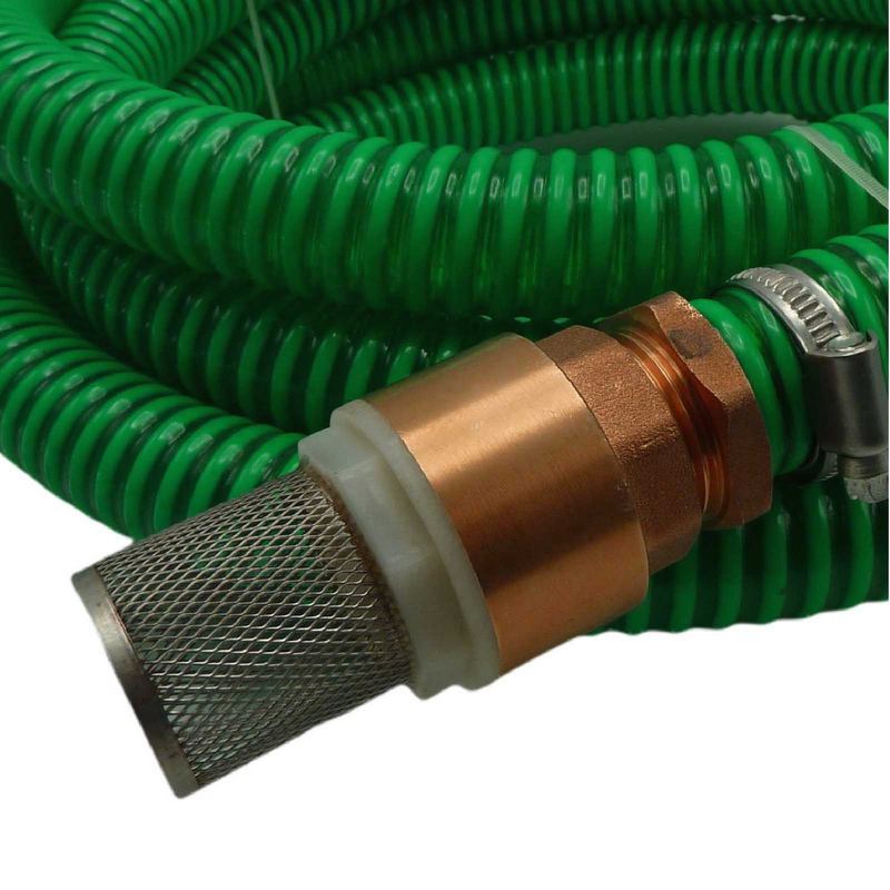 32 mm 1 1/4" Zoll Ansaug Saug Schlauch Pumpen Garnitur vario Anschluss grün - 25 m