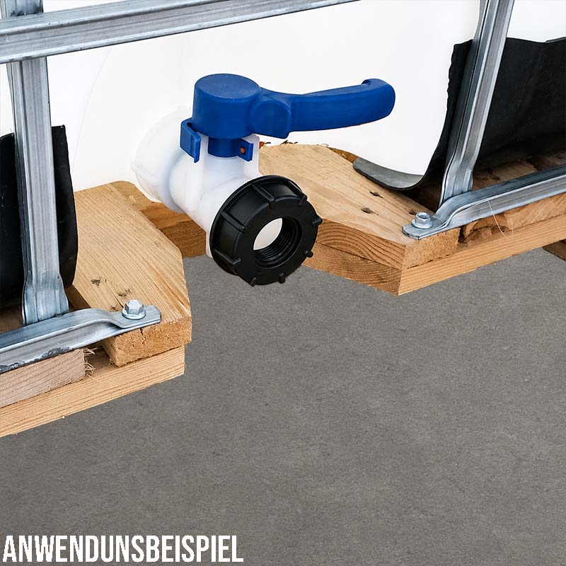 S60 x 6 IBC Adapter mit Innengewinde IG 1" Container Fass Tank Zubehör PN10 bar