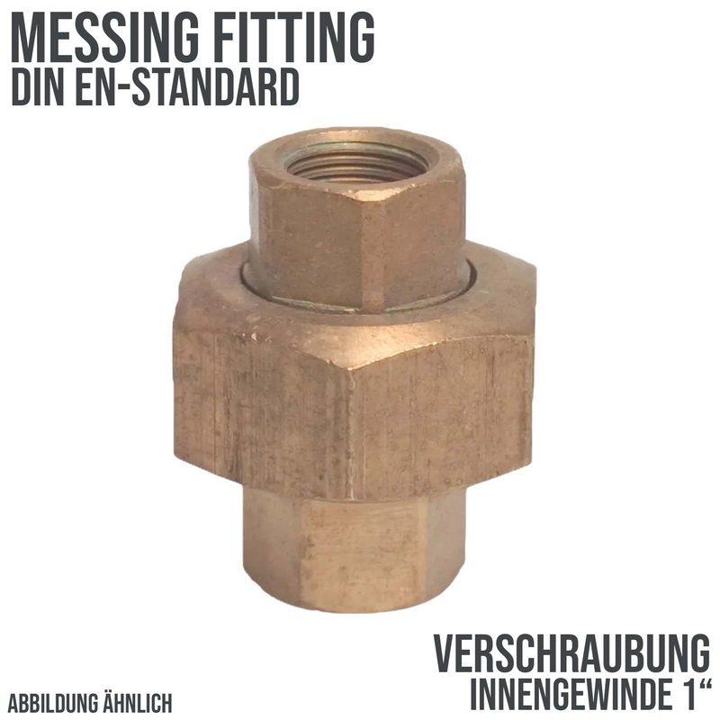 1" Verschraubung Nr. 340 Innengewinde IG Messing Fittings PN 40 bar bar