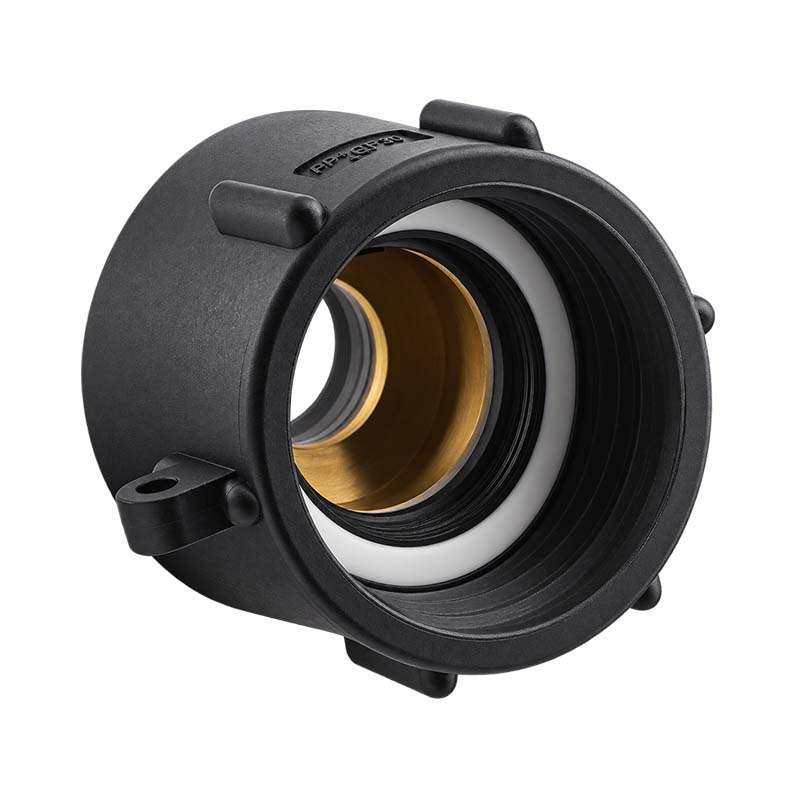 S60 x 6 IBC Adapter auf Schnellanschluss + Kupplung 1 1/4" 32 mm Container Tank Zubehör (GEKA kompatibel)