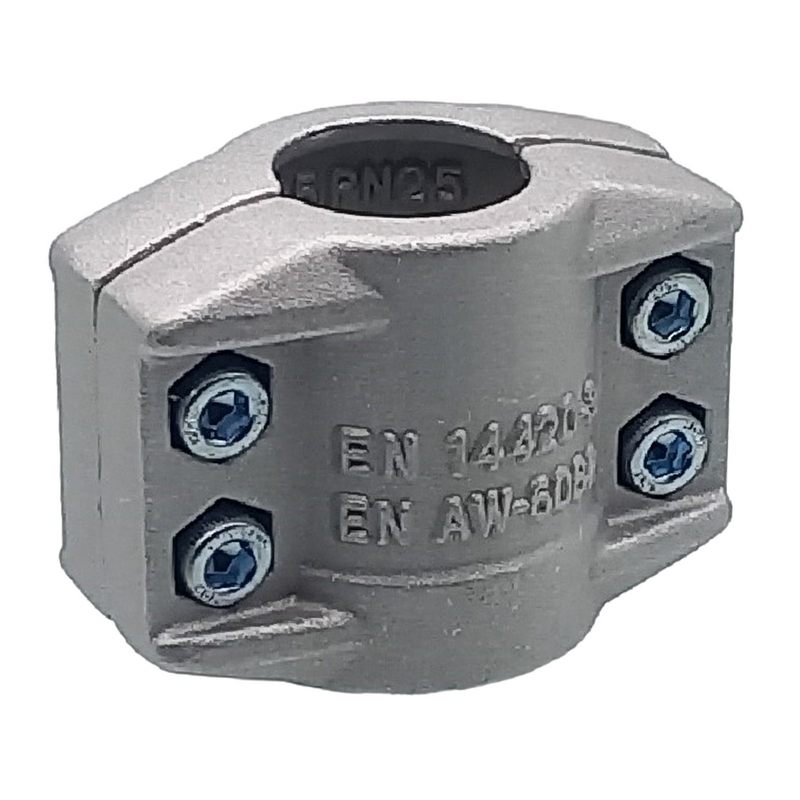 DN 25 Klemmschale Aluminium Spannbereich 34 - 36 mm für Schlauch ID x AD 25 x 35 mm - PN 25 bar