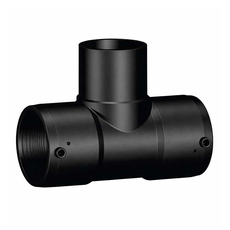 110 mm PE 100 Elektro Schweiß Fitting T-Stück 90° 2-fach Muffe x Stutzen SDR 11 DVGW 24 VAC schwarz