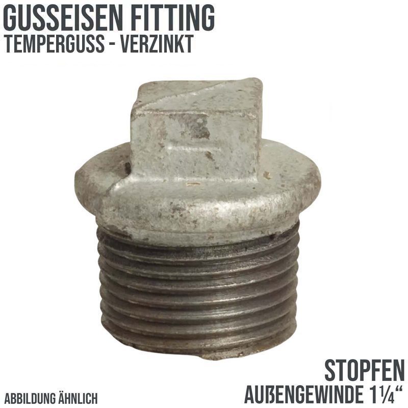 1 1/4" Gusseisen Temperguss Fitting Stopfen Nr. 290 Außengewinde AG PN 25 bar