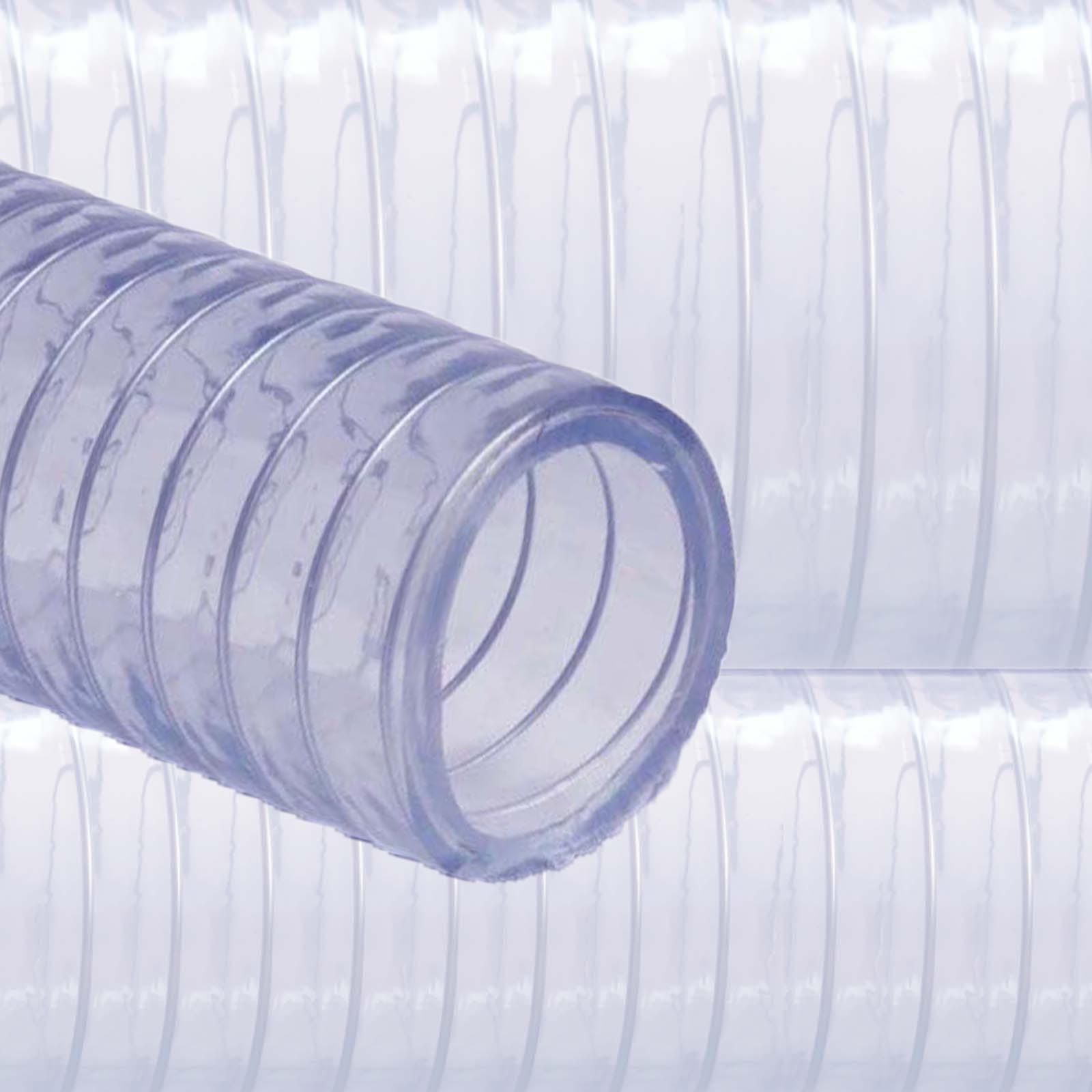 40 mm Saug Ansaug Druck Abwasser Pumpen Schlauch Stahlspirale transparent PN 3 bar