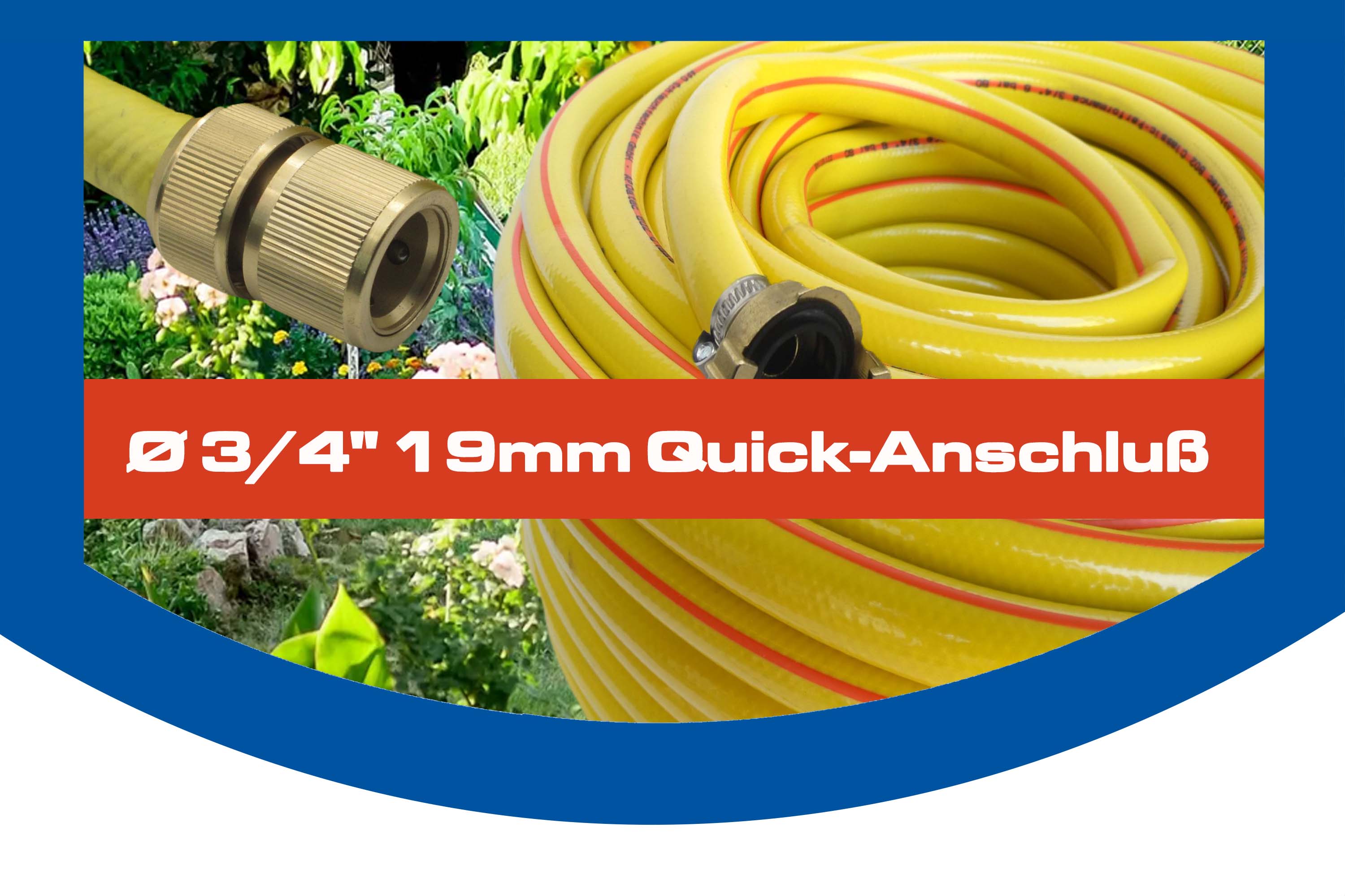 Ø 3/4" 19 mm Quick-Anschluß