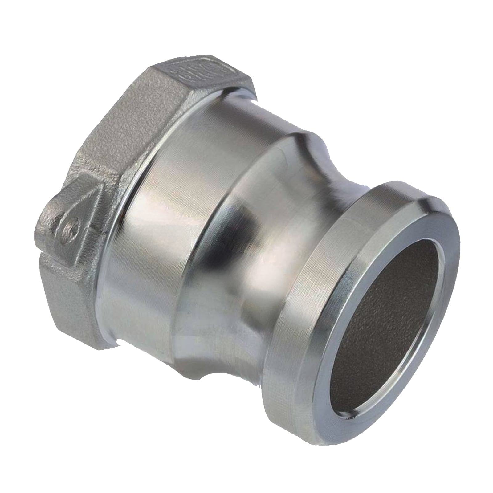 Kamlock Typ A - Vaterteil Edelstahl V2A (AISI 316) - 45,5 mm Stecker mit Innengewinde (IG) 1 1/4" Zoll DN 32 - PN 10 bar