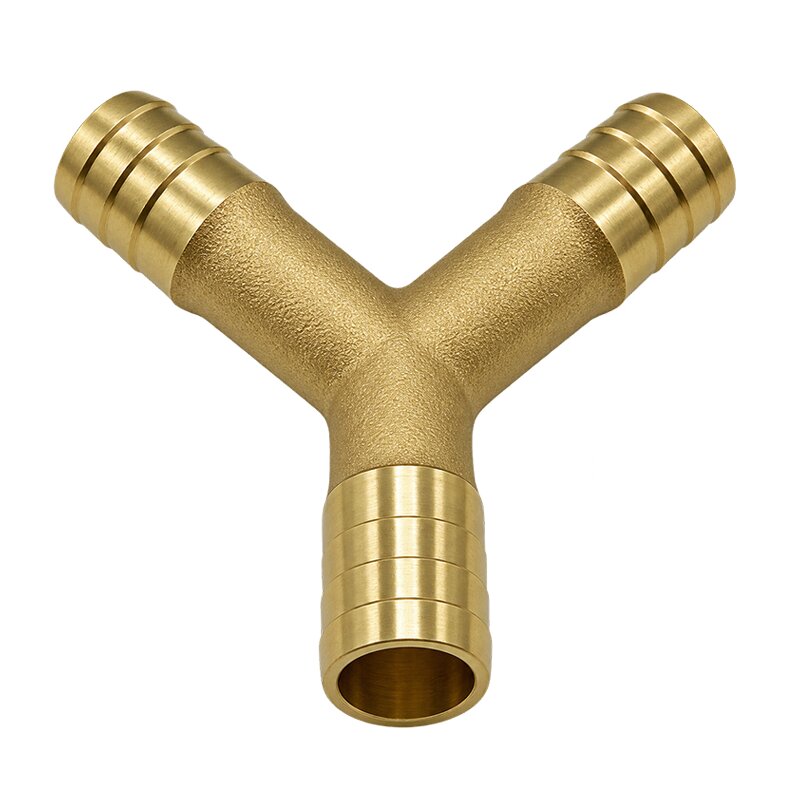 6 mm - 1/4" Zoll 90° Y-Stück Schlauch Verbinder Verteiler Tülle Kupplung Reparatur Messing PN 10 bar