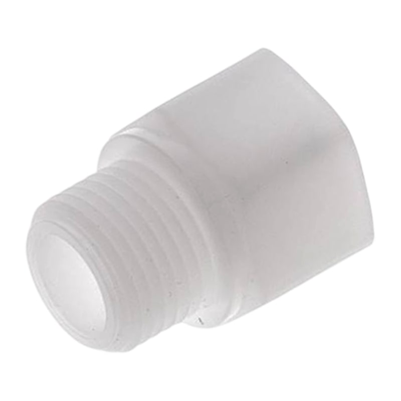 1/4" PP Gewinde Fitting FDA Verlängerung Innen x Außengewinde Verbinder weiß - PN 10 bar