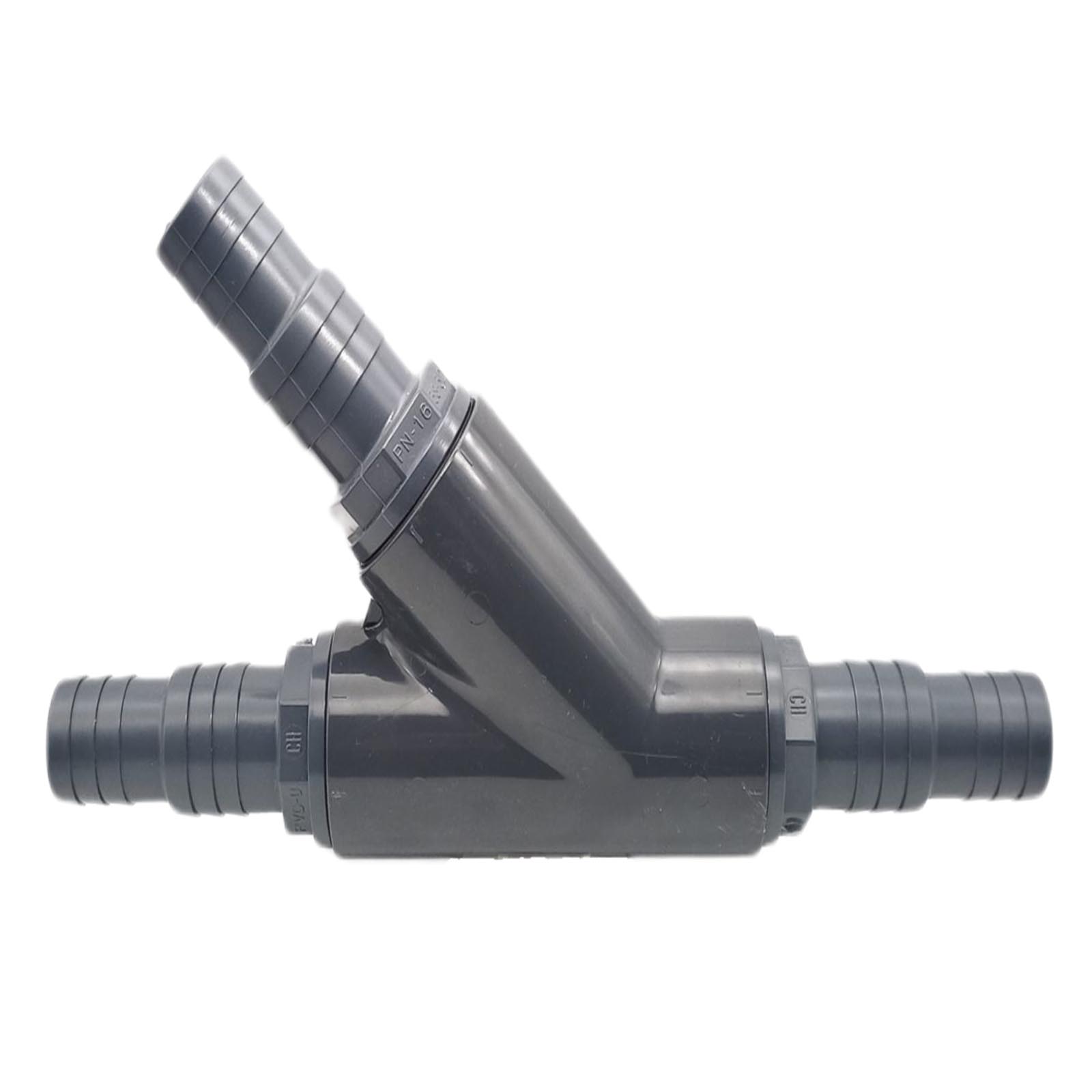 32 / 38 mm PVC PROFI T-Stück 45° Schlauch Verbinder Stutzen Tülle Pool Teich Garten - PN 10 bar