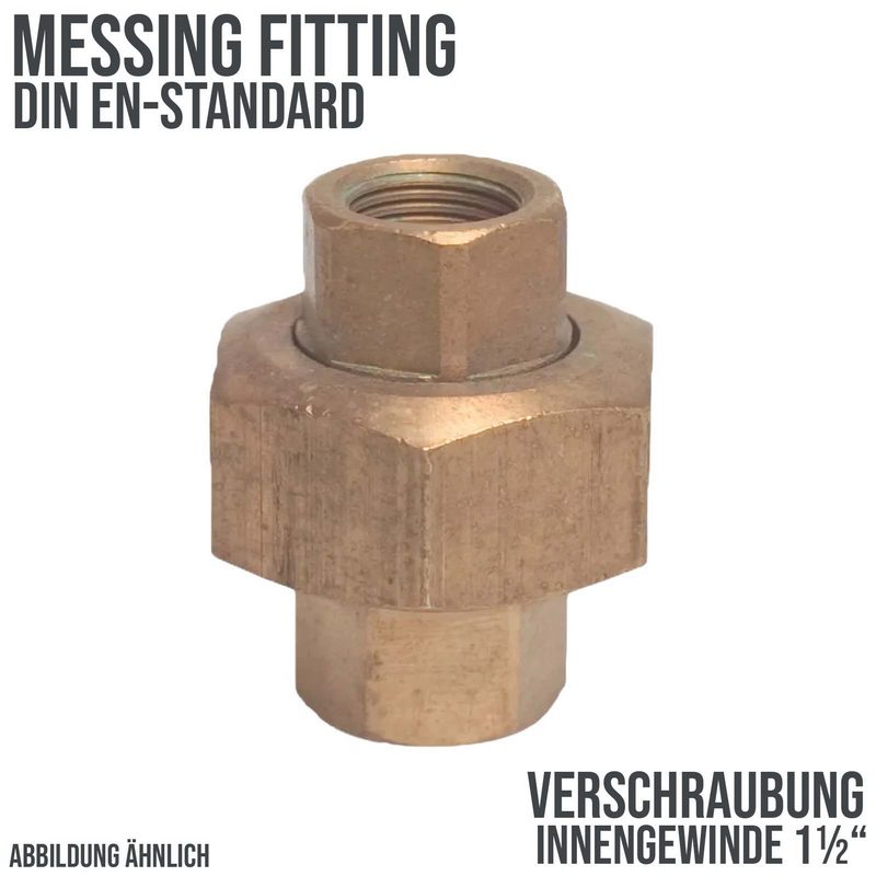 1 1/2" Verschraubung Nr. 340 Innengewinde IG Messing Fittings PN 40 bar bar