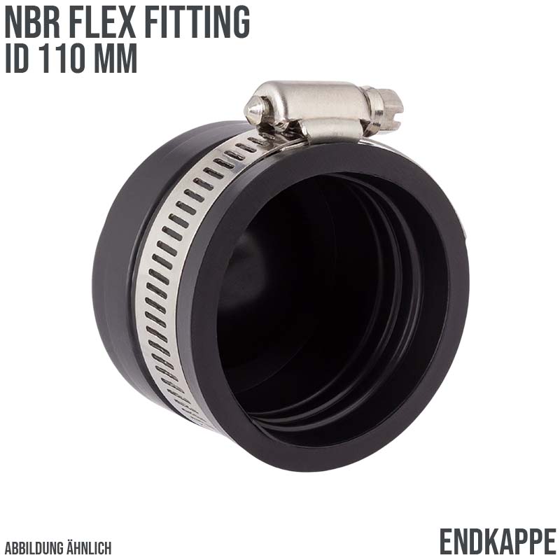 110 mm NBR Flex Fitting Endkappe Verbinder Reparatur (Klemmbereich 98 - 112 mm)
