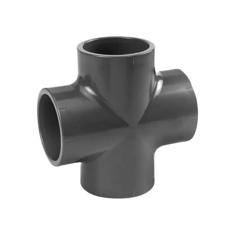 110 mm VDL PVC Klebe Fitting Kreuz Stück 90° Winkel Muffe Verbinder - PN 10 bar