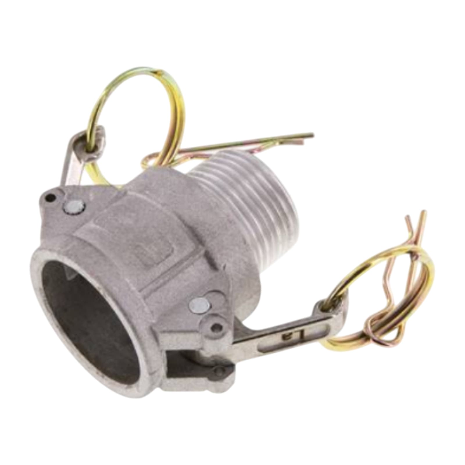 Kamlock Typ B - Mutterteil (24,3 mm) Aluminium ALU mit Außengewinde (AG) 1/2" Zoll DN13 DN16 - PN 10 bar