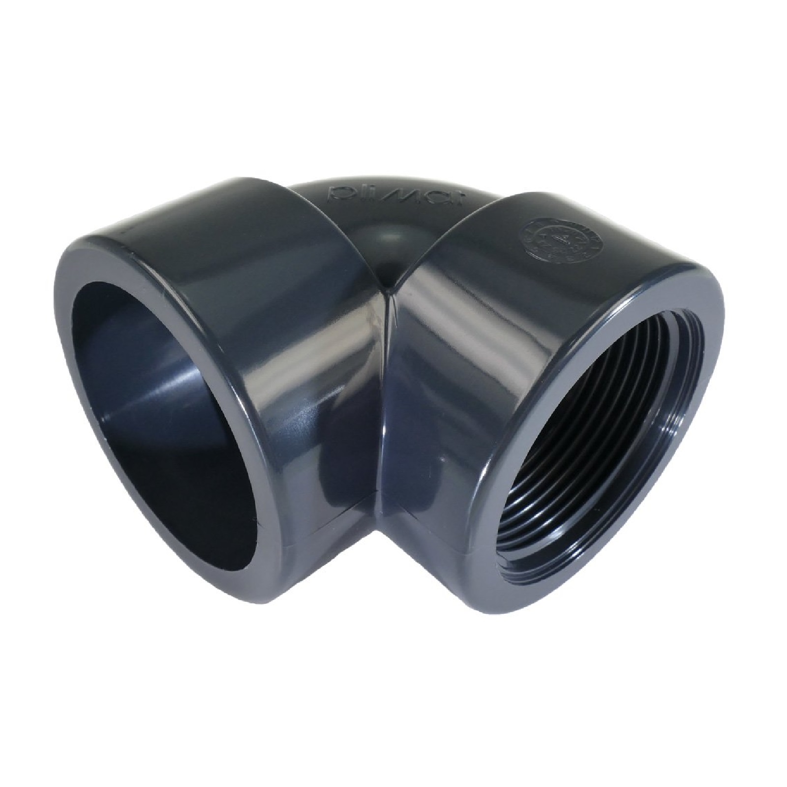 110 mm PVC Klebe Fitting Winkel 90° Innengewinde IG 110 mm x 4" Muffe Verbinder - PN 10 bar