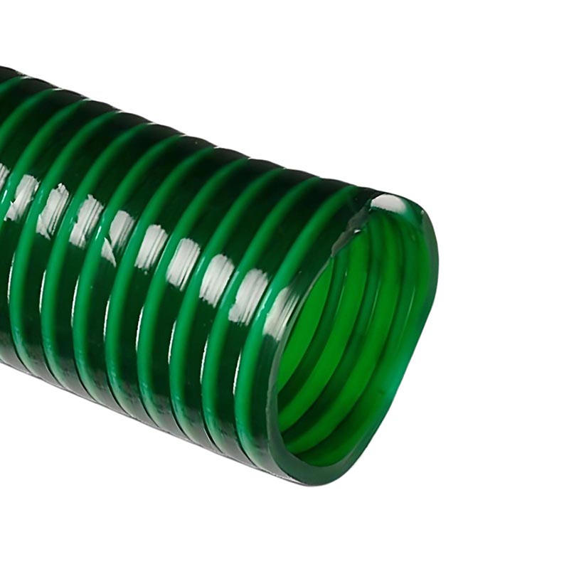 38 mm 1 1/2" Zoll Schlepp Gülle Saug Ansaug Spiral Förder Pumpen PVC Schlauch grün PN 4 bar
