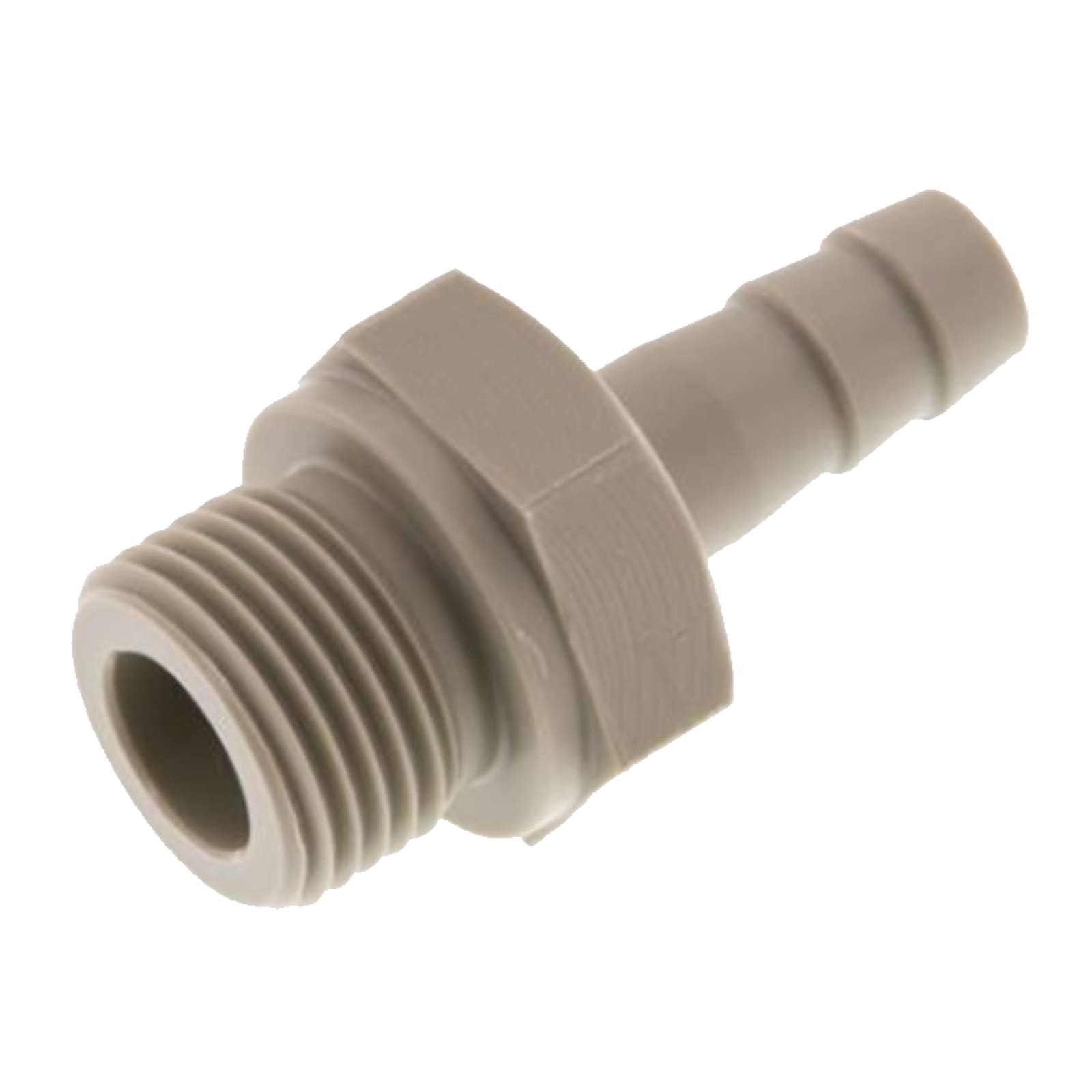 PP Gewindefitting (FDA)| Schlauchtülle x AG -  6mm x 1/8" [PN10]